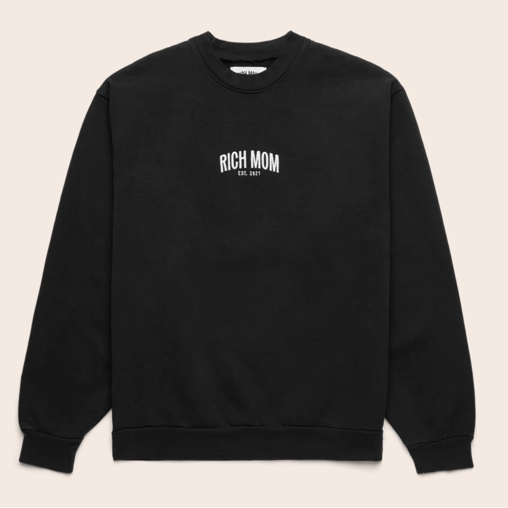 TINX Rich Mom Gear Essentials Crewneck Espresso Martini Black M